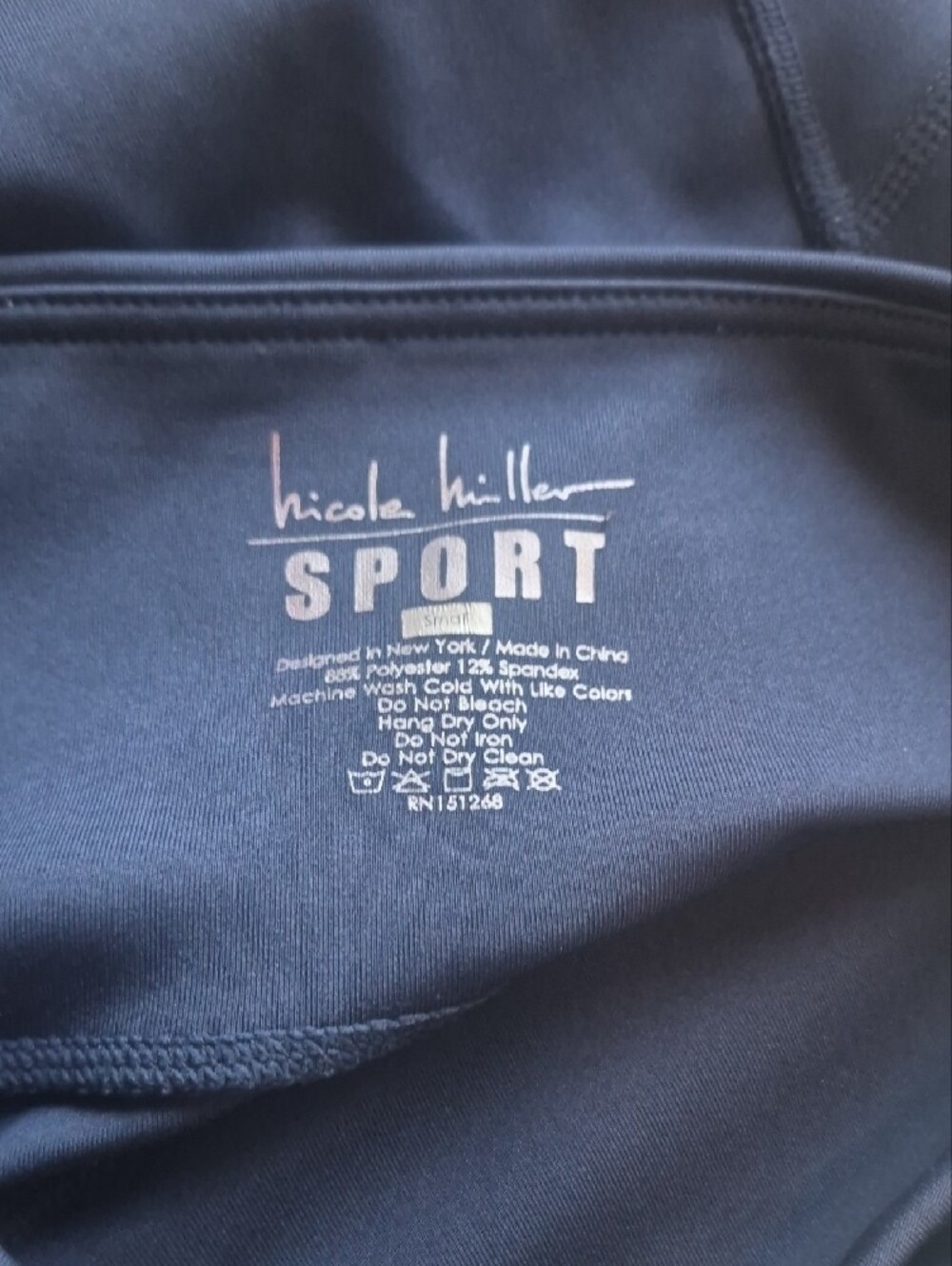 Nicole Miller Sport Navy Blue Woman Flare Leggings - Picture 5 of 5